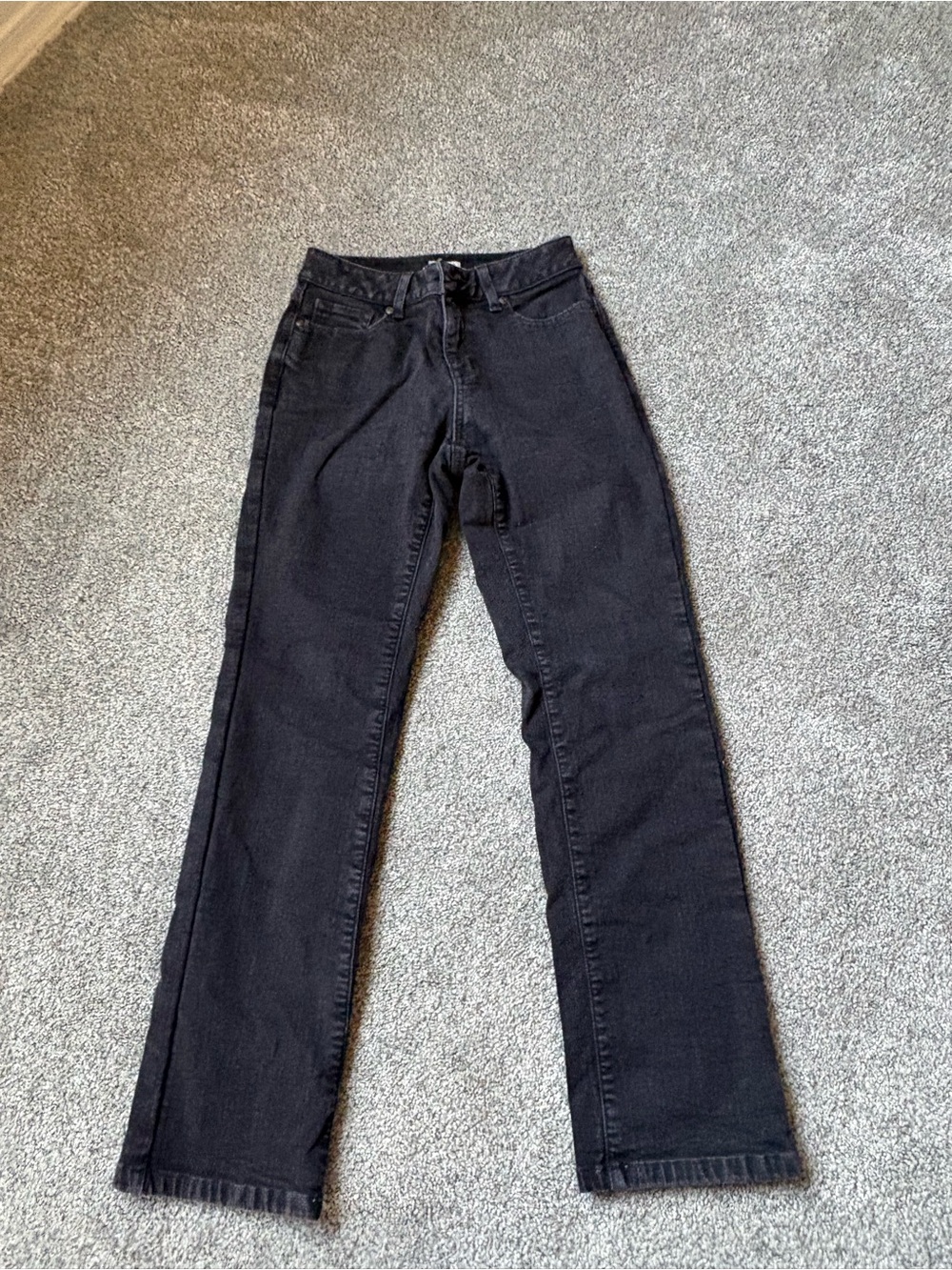 L.L. Bean Women's Black Straight-Leg Jeans